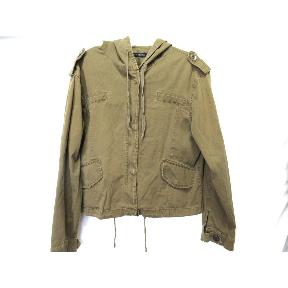 Brandy Melville Hailey Jacket One Size Military Utility Hooded Green Jacket